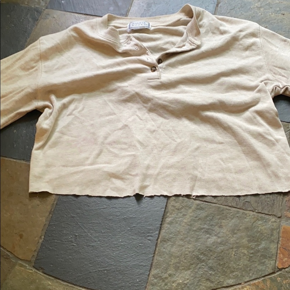 Long sleep crop top